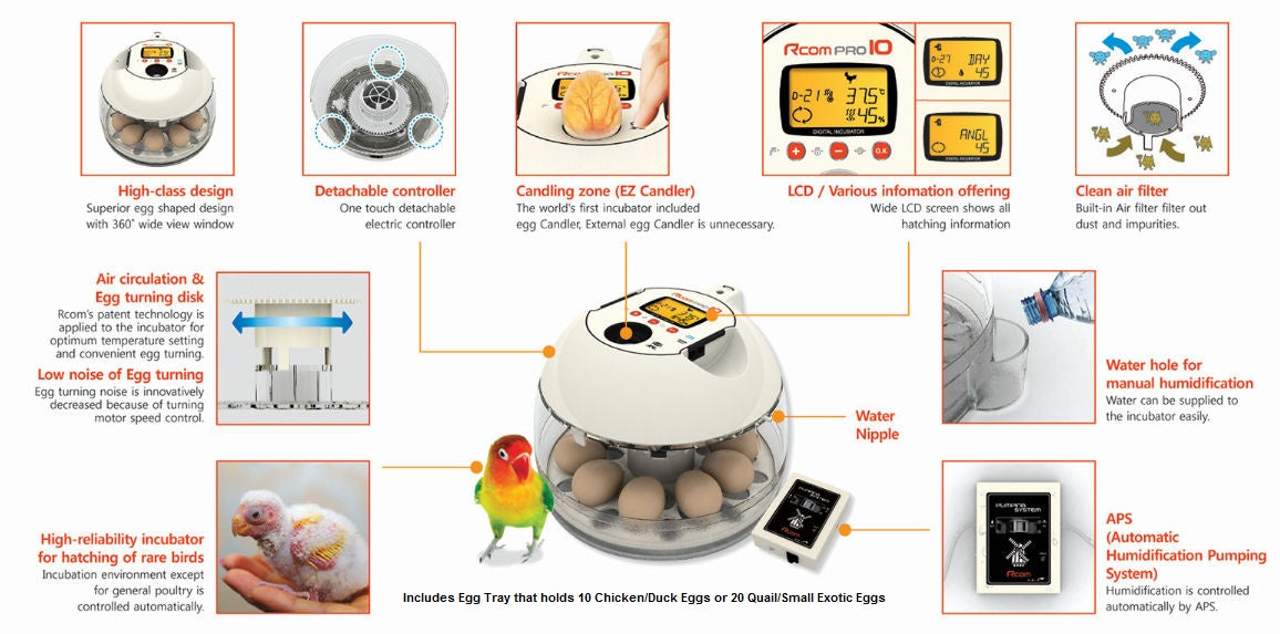 Rcom Pro10 Plus Egg incubator